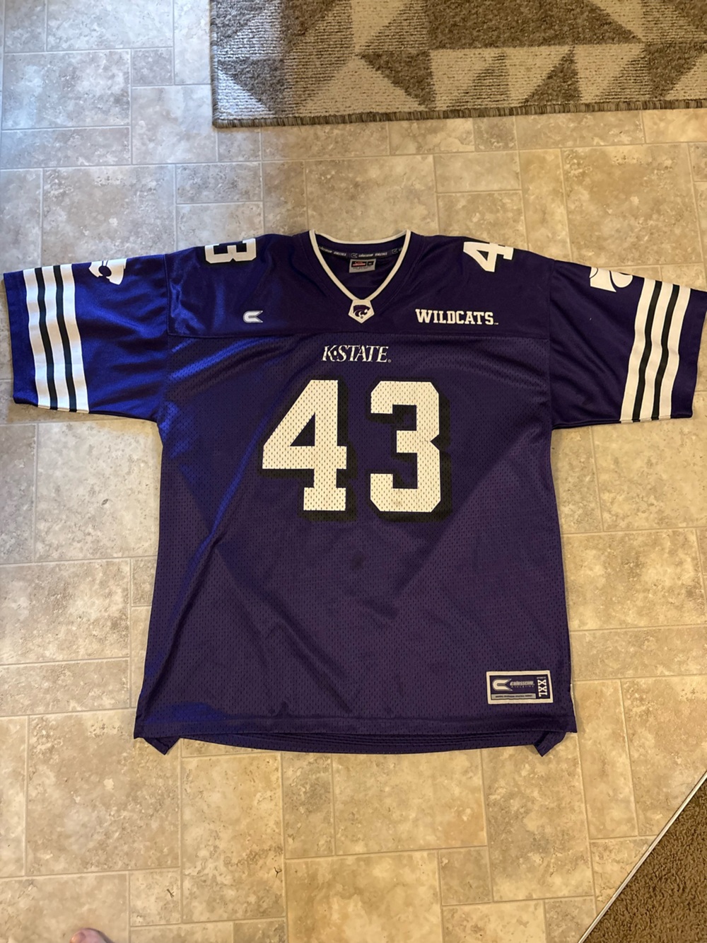 K-State Wildcats Purple #43 Men's Football Jersey